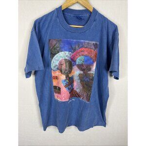 Vintage Michael Ives Art T Shirt Anvil Blue Single Stitch Made USA XL
